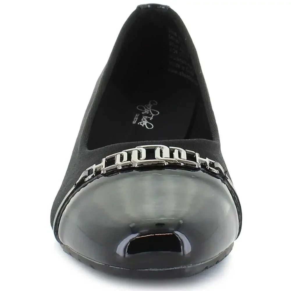 NWT Carolyn Tucker Iris Wedge Shoes 9M Black Slip-on Cushioned